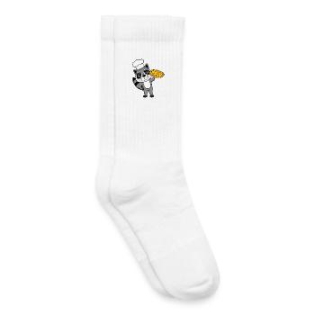 Pizzabäcker Pizza Koch Waschbär Italienisch - Kinder Tennissocken - Weiß - Rechts