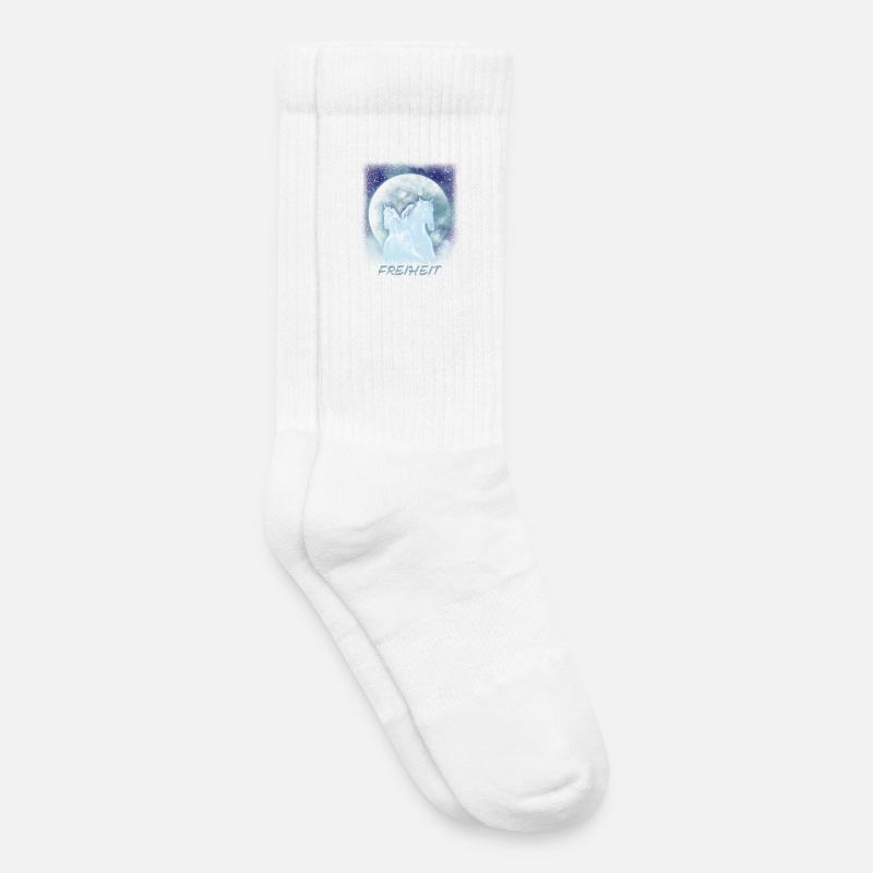 Pferde Mädchen Freiheit - Kinder Tennissocken - Weiß