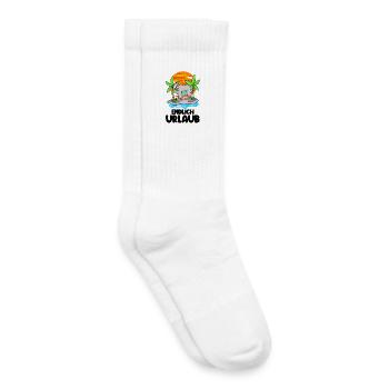 Urlaub Faultier - Kinder Tennissocken - Weiß - Rechts