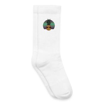 Retro Ananas Lichterkette Weihnachten Geschenk - Kinder Tennissocken - Weiß - Rechts