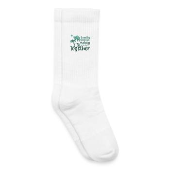 Vacances en famille Créer des souvenirs ensemble - Chaussettes de tennis bio enfant - blanc - Droite