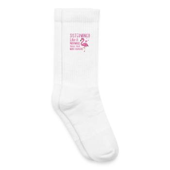 Sistermingo comme Normal Sister Flamingo - Chaussettes de tennis bio enfant - blanc - Droite