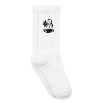 Cat DJ with mixer - Kids Tennis Socks - white - Right