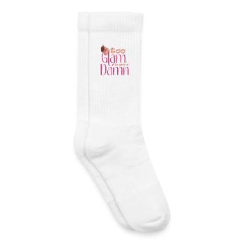 Too Glam To Give A Damn Nail Designer - Kids Tennis Socks - white - Right
