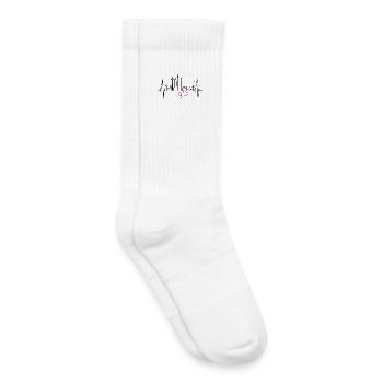 Francfort Skyline Heartbeat FFM Fan Love Hessen - Chaussettes de tennis bio enfant - blanc - Droite