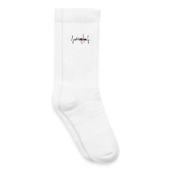 Hamburg Skyline Herzschlag Hamburger Liebe Fan - Kinder Tennissocken - Weiß - Rechts
