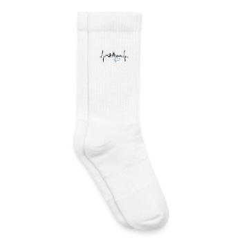 Bochum heartbeat Bochum skyline home Ruhrpott - Chaussettes de tennis bio enfant - blanc - Droite