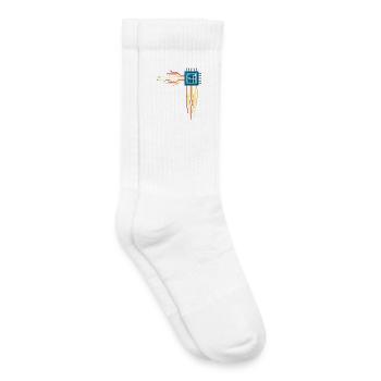 Computer chip - Creative illustration - Kids Tennis Socks - white - Right