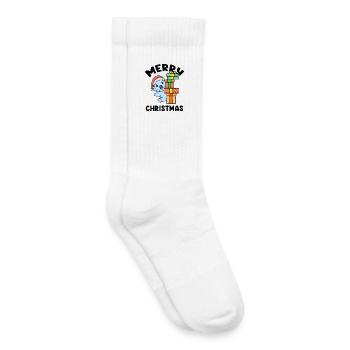 Joyeux Noël Koala - Chaussettes de tennis bio enfant - blanc - Droite