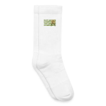 Passez une journée de corntastic - Chaussettes de tennis bio enfant - blanc - Droite