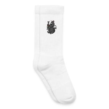 Family pregnancy - skunk with baby - Kids Tennis Socks - white - Right