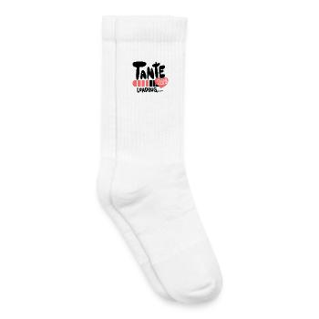 Tante 2023 - Tante werden - Tante Geschenk - Kinder Tennissocken - Weiß - Rechts