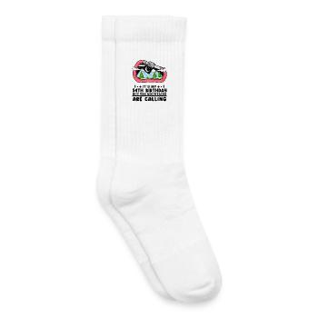 Hiking 54th birthday Hiker 54 years old - Kids Tennis Socks - white - Right