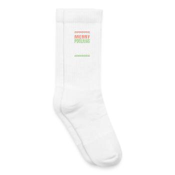 Joueur de billard de Noël - Chaussettes de tennis bio enfant - blanc - Droite