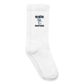 Müde Spruch lustig Schlafen Ausschlafen Faul - Kinder Tennissocken - Weiß - Rechts