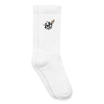 Bébé 2023 - Naissance Enceinte 2023 Grossesse - Chaussettes de tennis bio enfant - blanc - Droite