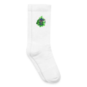 Garçon 4 ans 4ème anniversaire Garçon Ninja Green - Chaussettes de tennis bio enfant - blanc - Droite