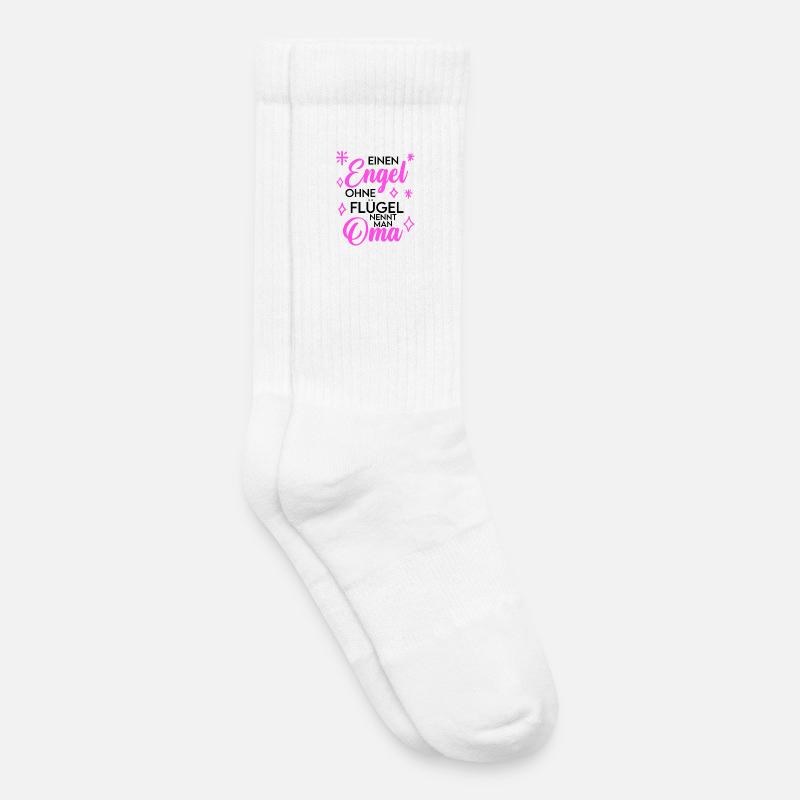 Oma Engel Spruch Geschenk - Kinder Tennissocken - Weiß