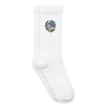 10th birthday - 10 years astronaut boy gift - Kids Tennis Socks - white - Right