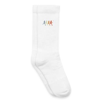 Badminton rétro - Chaussettes de tennis bio enfant - blanc - Droite