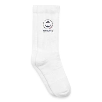Nordsee Ankerplatz Emblem - Kinder Tennissocken - Weiß - Rechts