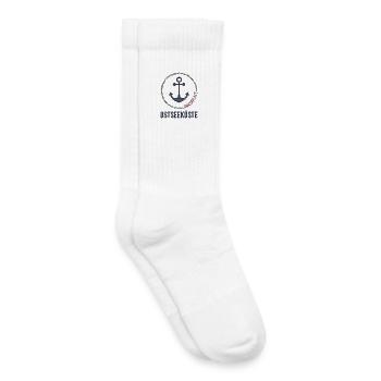Ostseeküste Ankerplatz Nautik-Design - Kinder Tennissocken - Weiß - Rechts