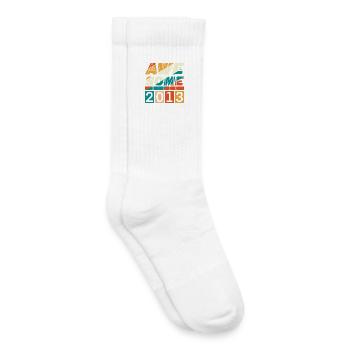 2013 Anniversaire Né Année de naissance millésime - Chaussettes de tennis bio enfant - blanc - Droite