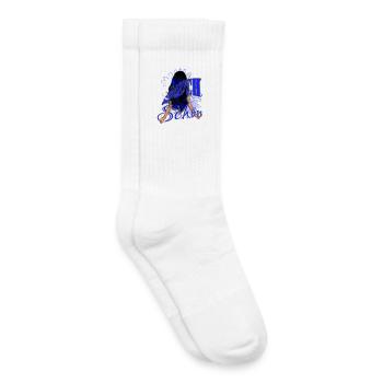 Schön schwarze-blau Haare blau Schönheit Natürlich - Kinder Tennissocken - Weiß - Rechts
