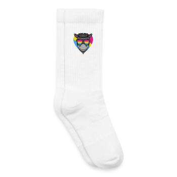 Pansexuell Esel Herz Geschenk - Kinder Tennissocken - Weiß - Rechts