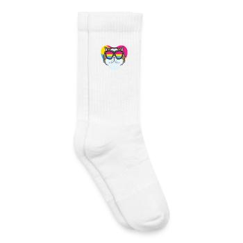 Pansexuel Chat Persan Cat Coeur Cadeau - Chaussettes de tennis bio enfant - blanc - Droite