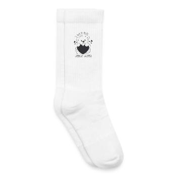 I love you bearish very retro-valentines - Kids Tennis Socks - white - Right