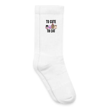 Vegan Cute Animals Vegetarian Diet - Kids Tennis Socks - white - Right