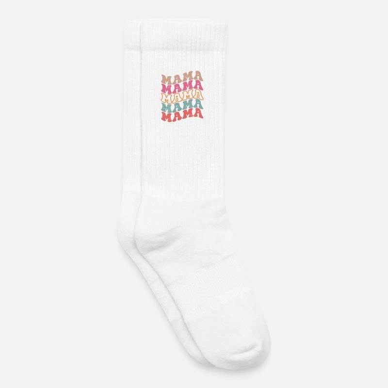 Retro Groovy Mama Zum Muttertag - Kinder Tennissocken - Weiß
