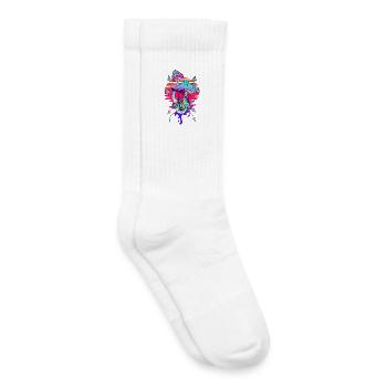 Psychedelic Magic Mushrooms Vaporwave - Kids Tennis Socks - white - Right