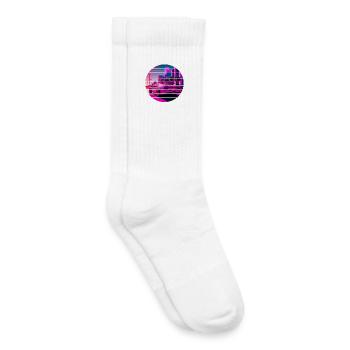 Retro Wave Sport 80s Vaporwave Sunset - Kinder Tennissocken - Weiß - Rechts