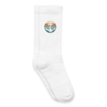 Funny Sailing Boating Sailor Boat Captain Awesome - Kids Tennis Socks - white - Right