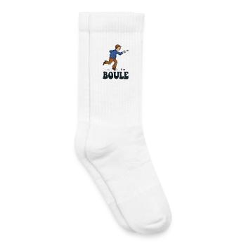 Boules boules boules pour boule pétanque boule - Chaussettes de tennis bio enfant - blanc - Droite