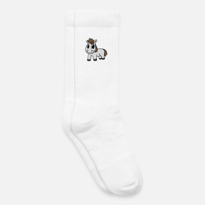 Pferd - Kinder Tennissocken - Weiß