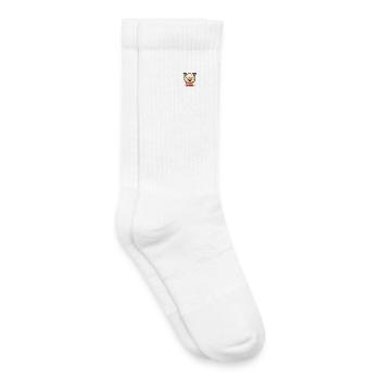 Cochon doux Kawaii rire de cochon domestique - Chaussettes de tennis bio enfant - blanc - Droite