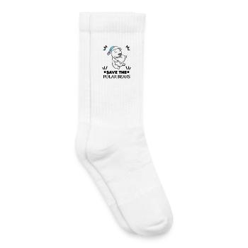 Polar Bear Polar Bear Sayings Climate Change Climate - Kids Tennis Socks - white - Right