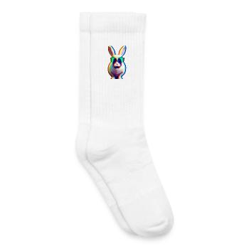 cooler Hase - Glitch Effekt Kaninchen - Kinder Tennissocken - Weiß - Rechts