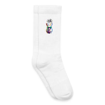 Lapin de Pâques hipster trop branché pour hop - Chaussettes de tennis bio enfant - blanc - Droite