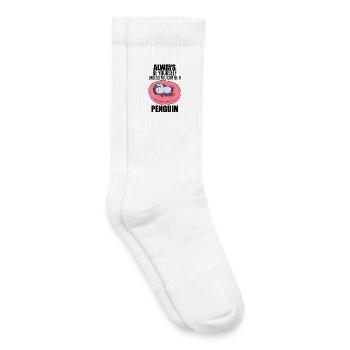 Penguin Penguins Saying - Kids Tennis Socks - white - Right