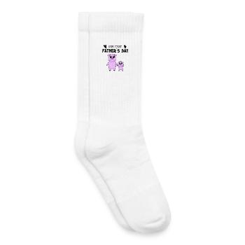 Father's Day - First Father's Day Gift - Kids Tennis Socks - white - Right