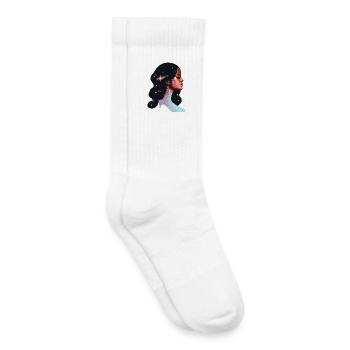 Conception de portrait de rêveur cosmique - Chaussettes de tennis bio enfant - blanc - Droite
