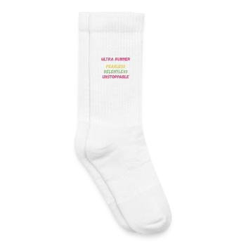 Ultra Runner - Fearless. Relentless. Unstoppable. - Kids Tennis Socks - white - Right