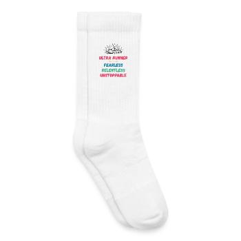 Ultra Runner - Fearless. Relentless. Unstoppable. - Kids Tennis Socks - white - Right
