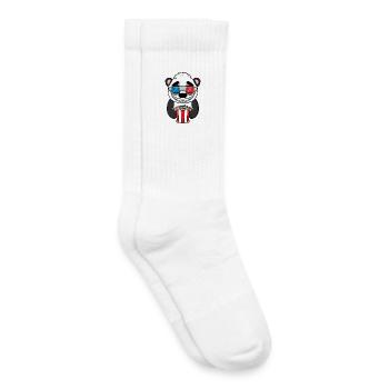 Panda Bear Popcorn Cinema - Kids Tennis Socks - white - Right