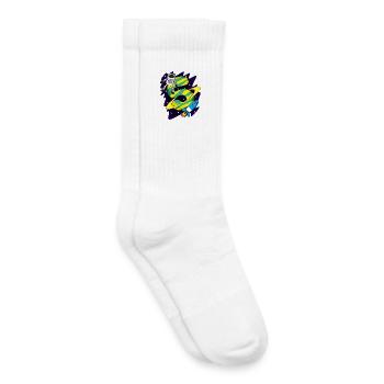 5 Birthday Boy Astronaut - cinq ans - Chaussettes de tennis bio enfant - blanc - Droite