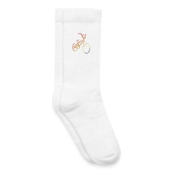 Dessin BMX rétro - Chaussettes de tennis bio enfant - blanc - Droite